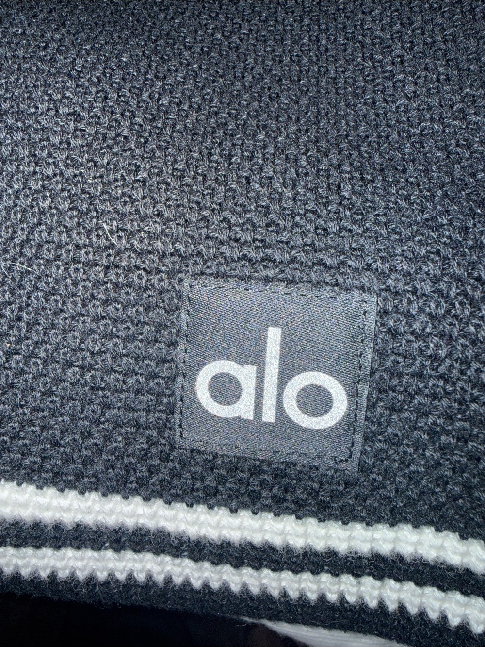 ALO Yoga Black Mini Skirt with White Trim - Picture 7 of 7